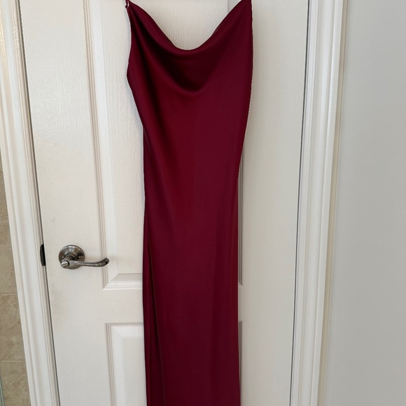 Petal and Pup Red Satin Midi Dress - Picture 4 of 5